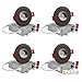NUWATT 3 Inch LED Gimbal Recessed Downlight, 4 Pack, Canless All-in-1 LED Light with 5 CCT Color Switch 2700K - 5000K, 8W, 600 Lumens, 120V, Dimmable, Matte Bronze Finish