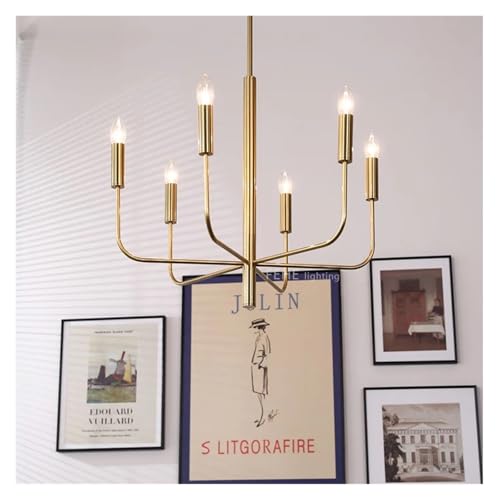 Éclairage de pièce design en fer avec ce lustre de salon suspendu