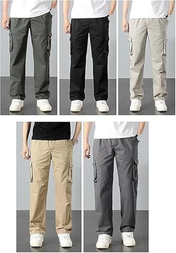 Flexrover Extra Super Comfort Flex Fit Cargo Pants, Multiple Pocket Sturdy Cargo Pant Casual Elastic Waist Tactical2