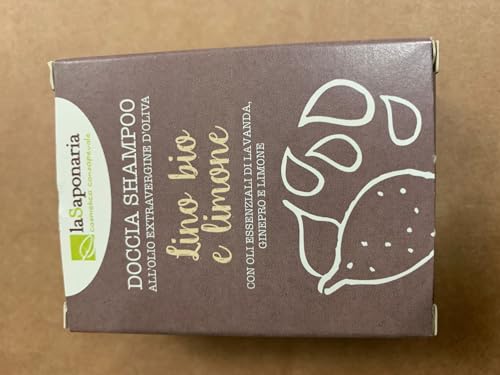 Shampoo solido ai semi di lino - La Saponaria - biologico certificato - 100 gr