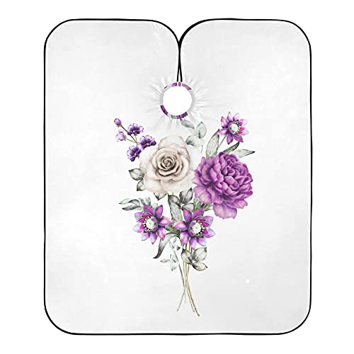 Tatenale Professional White Barber Cape Hair Cutting Cape Waterproof, Beard Cape Shaving Catcher Cloth Beard Apron Cape with adjusted buckle