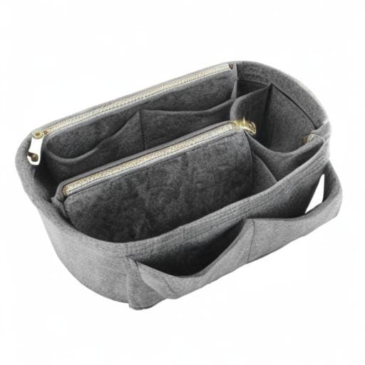 Image of Purse Organizer, Felt Bag Organizer Insert Purse Organizer For LV Speedy, Neverfull, Tote, Handbag,Shaper 8023 Gray XL