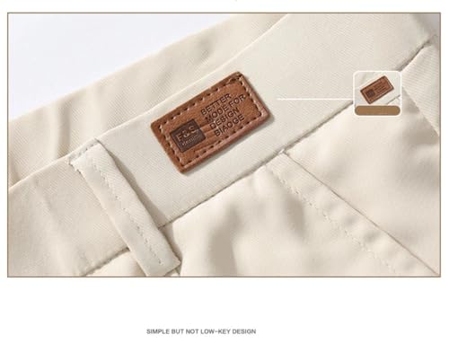 Men Wide-Leg Pant Neutral Solid Business Breathable Comfortable Straight Suit Pants2