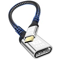 Kryoza Mini HDMI auf HDMI Adapter,HDMI auf mini hdmi Support 4K@60Hz,UHD,3D,HDR,ARC Mini HDMI Adapter,Kompatibel mit DSLR,Camcorder,Laptop,Tablet,HDTV,Projector,Raspberry Pi