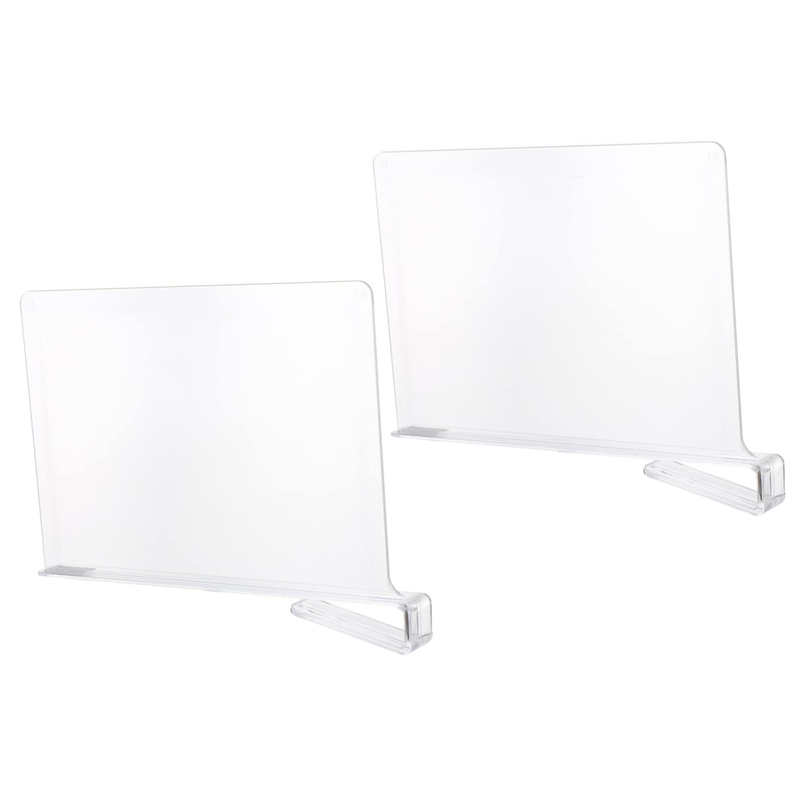 Ciieeo 2pcs Clear Acrylic Shelf Divider Easy Install Closet Separators for Organizing Clothes Towels Books Lightweight Transparent Design for Wardrobe Kitchen Office Storage