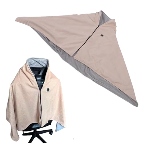 HURRISE Fast Heating Electric Heating Blanket Plush Cloth Beige Color for Body Legs, Overheating Prevention Auto Power Off Washable