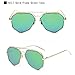 Produktbild HONGYAN Metallrahmen Frauen Sonnenbrille Flache Linse Persönlichkeit Sonnenbrille Spiegel Sonne Brille Für Frauen Männer Uv400