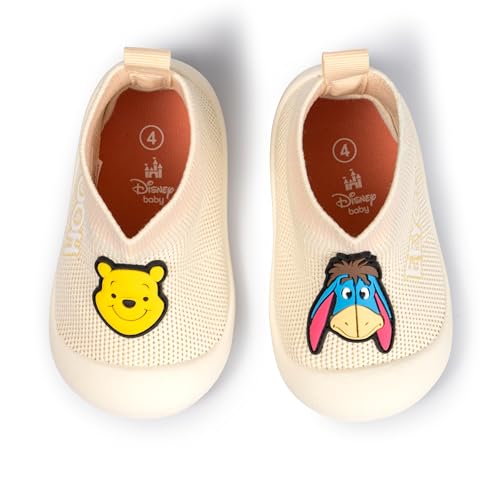Image of Disney Sock Top Shoes for Babies and Toddlers - Comfortable Minnie Mouse and Winnie The Pooh Baby Sock Shoes for Everyday Wear