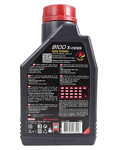Motul 8100 5W40 X-Cess 1L Pack de 6 miniatura 4