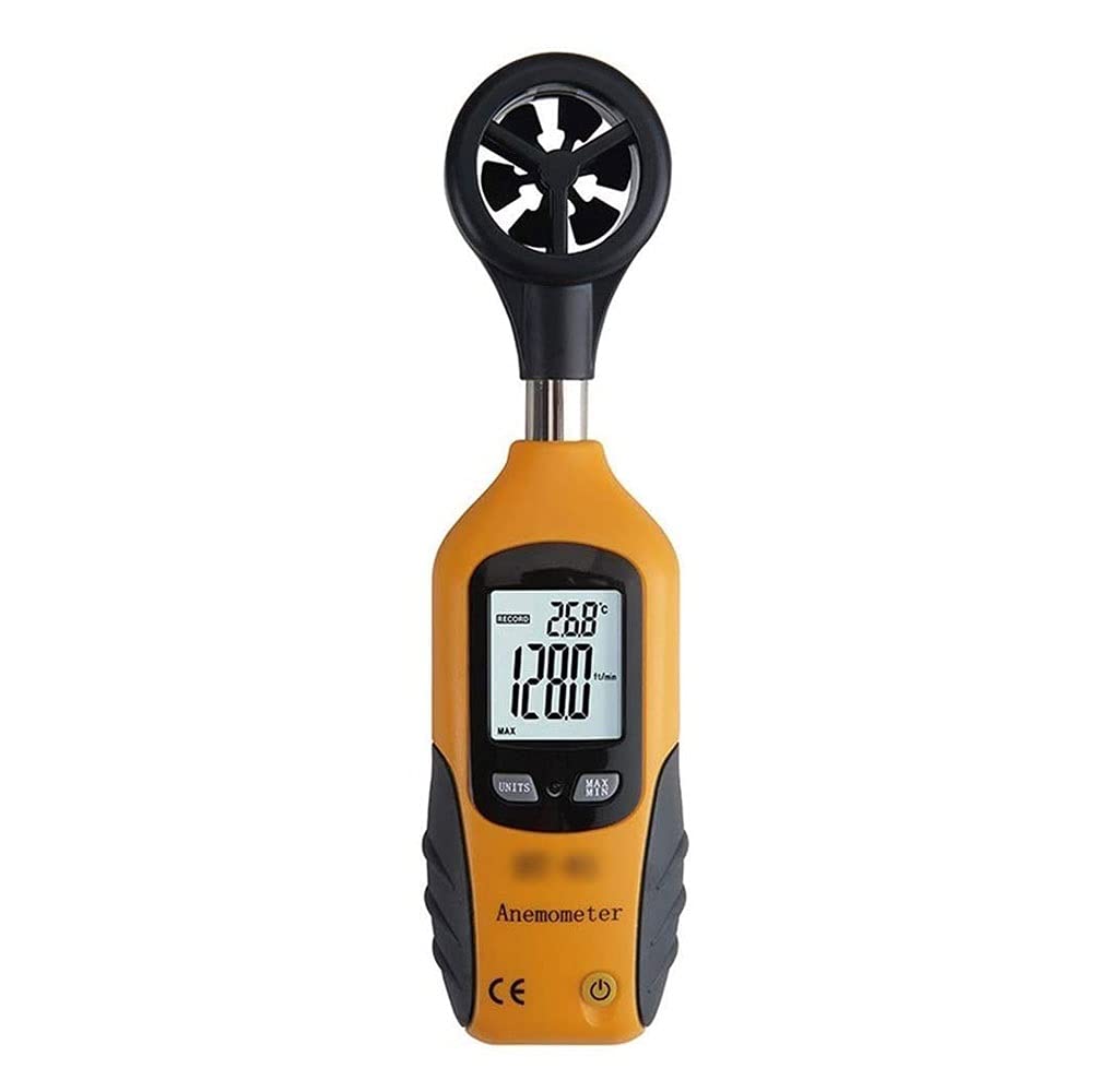 Anemometr cyfrowy, miernik prędkości wiatru, pomiar prędkości przepływu powietrza, pomiar temperatury wiatru z podświetleniem LCD do żeglarstwa, surfingu, wędkarstwa