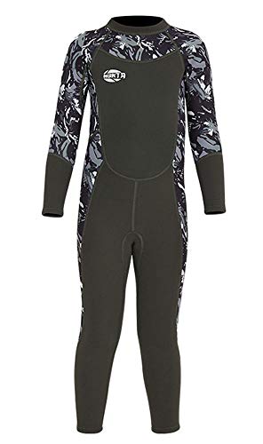 Boys Girls Kids One Piece Wetsuit Swimsuits Neoprene 2.5mm Wetsuit Long Sleeves UV Protection Diving Suits - Main Image