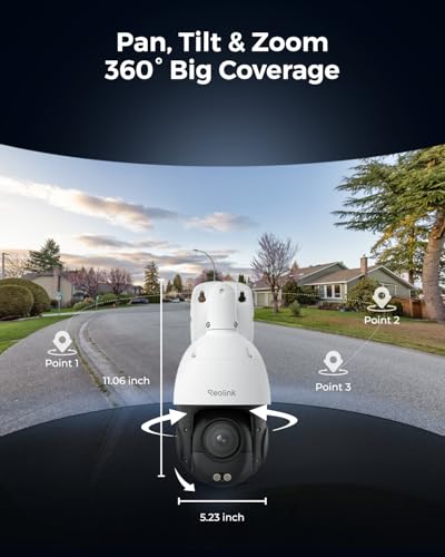 Reolink Smart 4K/8MP UHD PTZ Dome Security Camera with Cutting-Edge 16X 3D Optical Zoom, Spotlights Color Night Vision, Person/Vehicle/Animal Detection, Two-Way Audio, 24/7 Recording, RLC-823S2 - Image 3