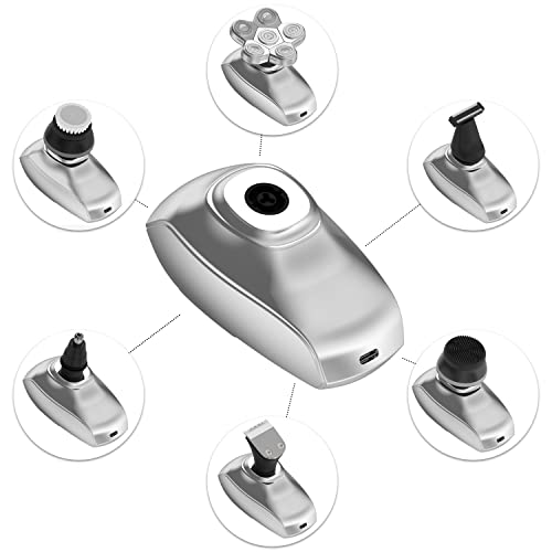 Rockubot Upgraded 6 In 1 Bald Head Shavers For Men Waterproof,Electric Head Razor For Men Cordless Rechargeable,Head Shavers For Bald Men Wet And Dry Rotary Shaver Grooming Kit Led Display #TOP4