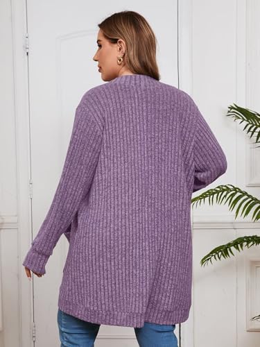 Image of BELAROI Women Plus Size Cardigan Sweater Fall Outfit