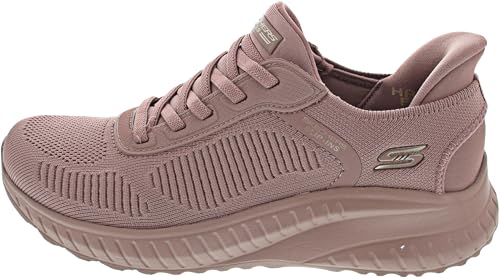 Skechers Bobs Squad Chaos Current MuseSneaker para Mujer, Textil Rosa, 37.5 EU