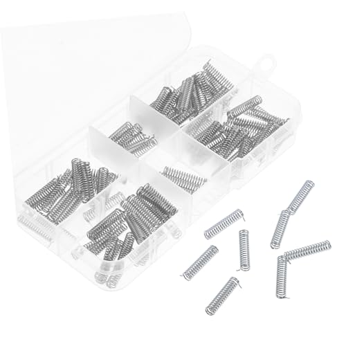 SOLUSTRE DIY Repair Tool Kit 100pcs Mini Mechanical Springs Stainless Steel Compression Springs for Crafts