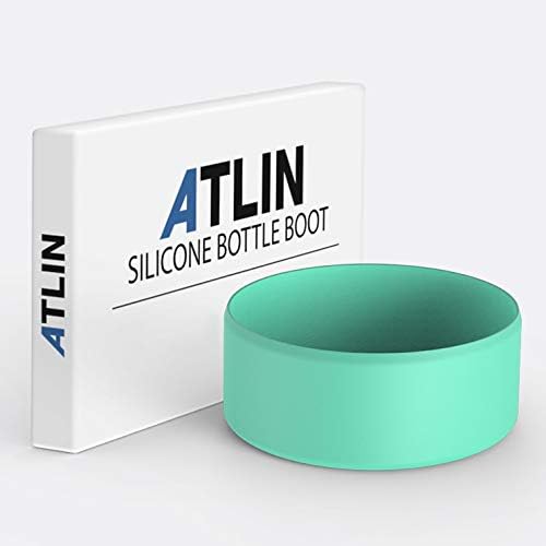 Atlin - Funda de silicona grande con parte inferior protectora de goma para botella compatible con Hydro Flask, funda antideslizante duradera para