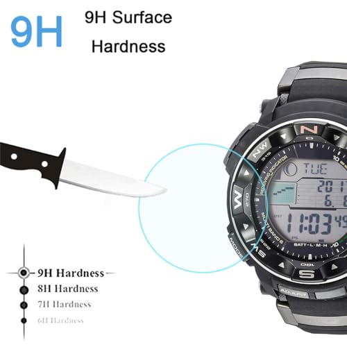 Youniker 3 Pack Compatible with PRW2500R Watch Screen Protectors Tempered Glass for PRW2500/ PRW-2500/ PRW-2500T Screen Protector Foils Glass Anti-Scratch