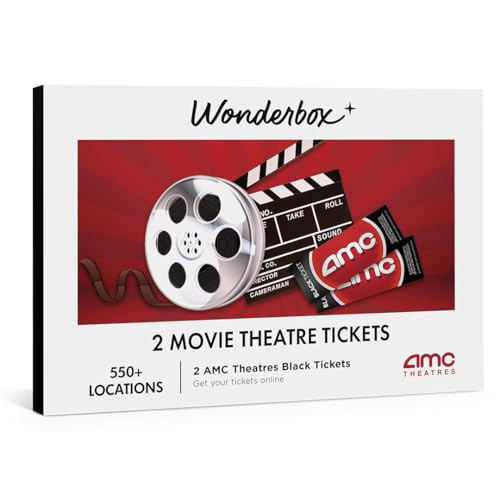 WONDERBOX – Original Gift Idea - Experience Gift – AMC Movie Theatres for 2 – 2 Tickets – A Large Choice of Experiences in One Gift Box