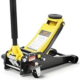 Trolley Jack 3 Ton, Low Profile Hydraulic Floor Jack with Dual Piston Quick Lift Pump, Lifting Range 7.5-39 cm, Heavy Duty Steel Garage Lifting Tool for Vehicle Car Van Truck Trailer Auto Repair