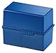 HAN Karteibox DIN A6 quer, es, attraktives Design für 400 Karteikarten mit Stahlscharnier und Schnappverschluss, mit A-Z Register, blau, 976-K-14, 1 Stück