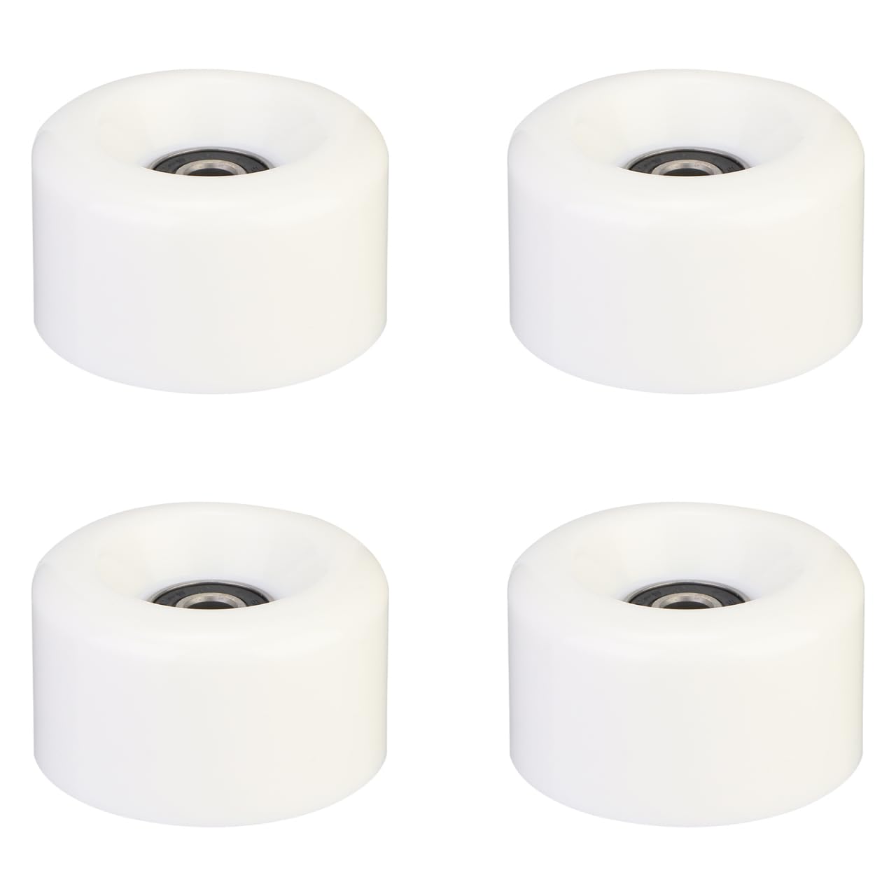 GOOHOCHY 4Pcs PU Double Row Roller Skate Wheels with Bearings Durable Skating Wheels for Indoor and Outdoor Use Skates Accessories for Quad Skating