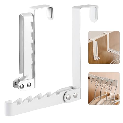 Over Door Clothes Drying Rack 2Pcs Folding Steel Hanging Coat Rack Foldable