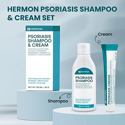 Psoriasis Cream Shampoo Set, Psoriasis Scalp Treatment, Seborrheic Dermatitis Shampoo, Soothe Dry Skin & Inflammationï¼Treat Itchy & Dandruff (30g + 120ml) - Image 4
