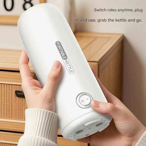 Image of NEEPRA Portable Electric Kettle 400ml | Mini Travel Water Boiler | Stainless Steel Inner | Fast Heating | Auto Shut-Off | Leak-Proof Lid | Ideal for Travel, Office & Home (Portable)