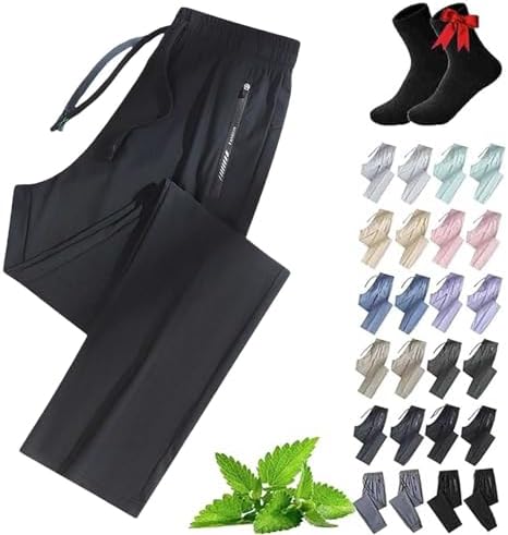 Womens Lightweight Track Pants with Pockets Athletic Hiking Pants Quick Dry Water Resistant Elastic Cargo Trousers
