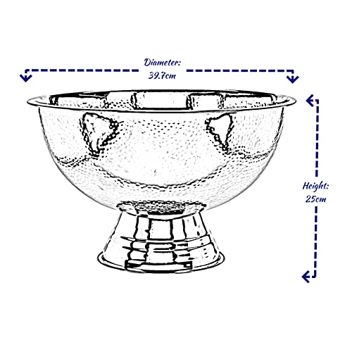 Koopmann International B.V. Champagne Bowl 39 x 24 cm Hammered Elegant silver - Image 3