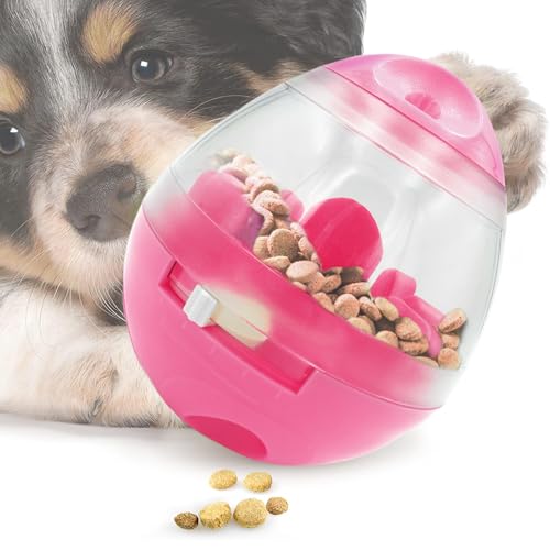 SunGrow Puppy, Small Dog Breeds, and Pocket Pet Treat Ball, Boredom Buster Ends Naughty Chewing and Bloat, Encourages Exercise, Interactive Puzzle Feeder Ideal for Rabbits, Rats, and Hamsters, 4.6”