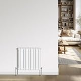 NRG Radiador moderno blanco 600x612mm doble panel plano calentador interior diseñador horizontal radiador baño