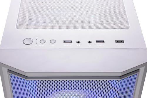 Image of Skytech Archangel Gaming PC Desktop, Intel i5 14400F 2.5 GHz (4.7GHz Turbo), AMD RX 9070 16GB, 1TB NVMe SSD, 32GB DDR5 RAM 5600 RGB, 650W Gold PSU, Wi-Fi, Win 11