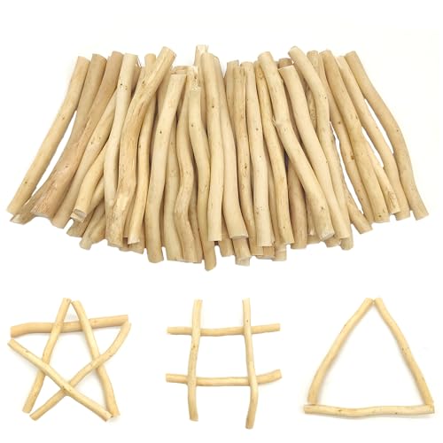 ZAHD 50 PCS Palos Artesanales Naturales DIY Palos Artesanales Ramitas Naturales Para Manualidades De Madera Ramas De Madera Para Manualidades DIY (Color madera)