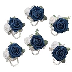 6pcs Blue Wrist Corsage