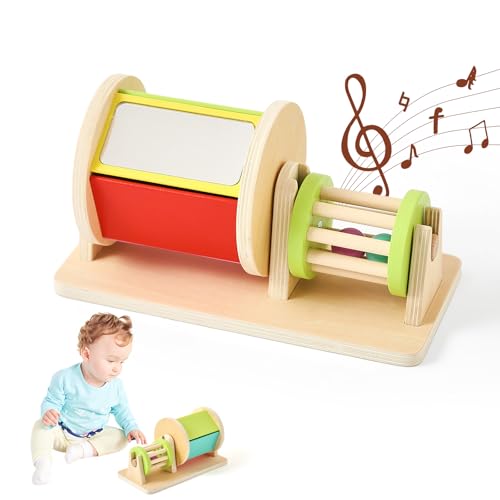 Mamimami Home Montessori Spinning Drum Montessori Giocattoli Bambino Giocattoli 6 Mesi, Per Neonati 6-12 Mesi 1 Anno Bambini