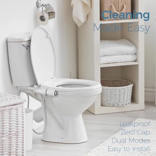 Bidet pour WC à pression d'eau réglable double buse fin