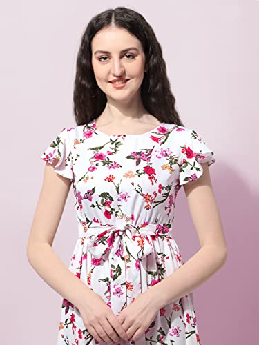 Image of OOMPH! Women's Western & Fusion wear White Western Dresses for Women - md508