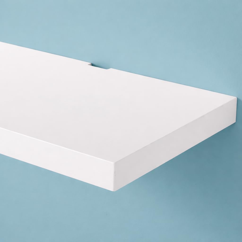 Estante flotante de pared de 45 cm, TV Sky Box, DVD, PS4, X-box, espacio para cables, decoración de la sala de estar, enchufe de pared y tornillos incluidos