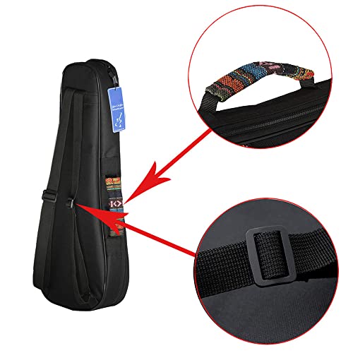 KOCAN Coloré 21″Soprano ukulélé ukulélé Uke Sac Sac à Dos étui Ethnique National Style Durable Coton éponge Rembourrage avec bandoulière réglable,Ukulele Sac à Dos - Les Beatles, Paul McCartney, John Lennon, RIngo Starr, George Harrison KOCAN Coloré 21"Soprano ukulélé ukulélé Uke Sac Sac à Dos étui Ethnique National Style Durable Coton éponge Rembourrage avec bandoulière réglable,Ukulele Sac à Dos – Image 4