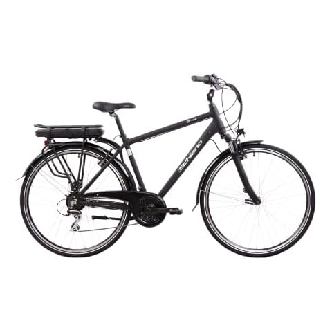 F.lli Schiano E-Ride 28 Inch City E-Bike with 250W Motor, 21 Speed Gearbox, for Men in Black Cover