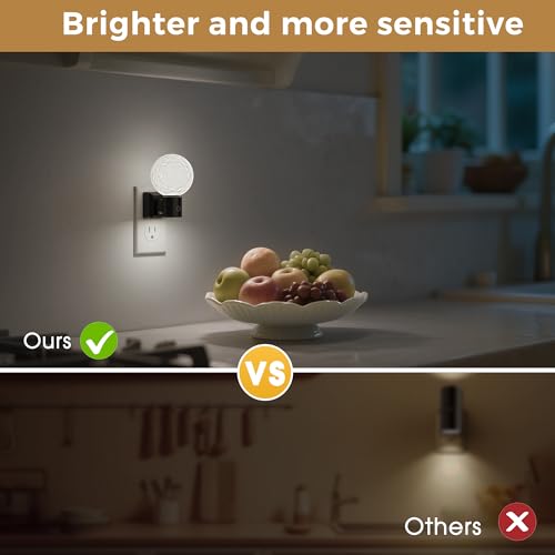 Image of L LOHAS LED Night Lights Plug Into Wall, Plug in Night Light with Light Sensor, 0-100LM Brightness Adjustable, 3D Printing LED Moon Light for Bedroom Birthday Gifts