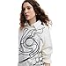 Desigual Women's Woman Flat Knit Thick Gauge Pullover White