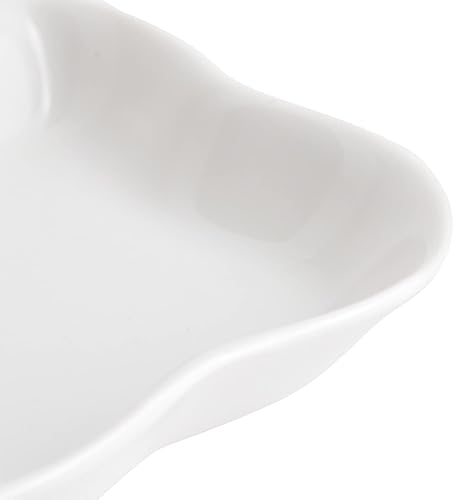 Miniatura 9 de Juvale Juego de 2 bandejas de porcelana para servir aperitivos, platos divididos reutilizables de 5 compartimentos para tablas de charcutería,