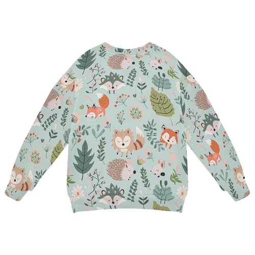 JUNZAN Cute Safari Animals Little Girls Hooded Sweatshirt Long Sleeve Hoodie for Boys Camping 4T2