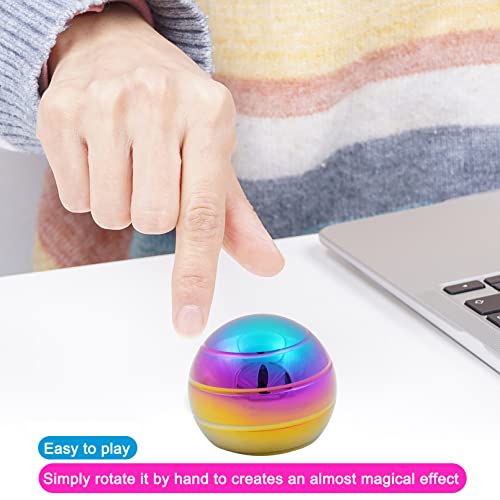 Image of Desk-Kinetic-Toys Cool-Gadgets for Fidget: Cool-Stuff Thing Game Toy for Adult Teen Children Kid, Stress Relief Optical-Illusion Gifts for Office School Home Man Women Christmas Spinning 300 Seconds