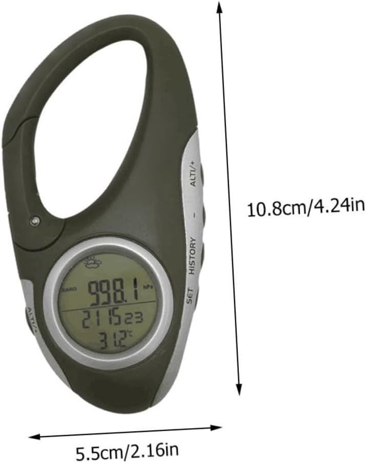 Carabiner Altimeter Barometer Thermometer Handheld Climbing Tool for Outdoor Activities