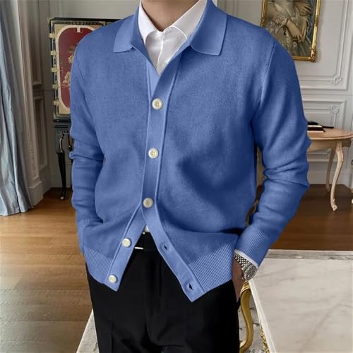Winter Men's Button Cardigan Sweater Long Sleeve Casual Warm Slim Fit Knitted Sweater2