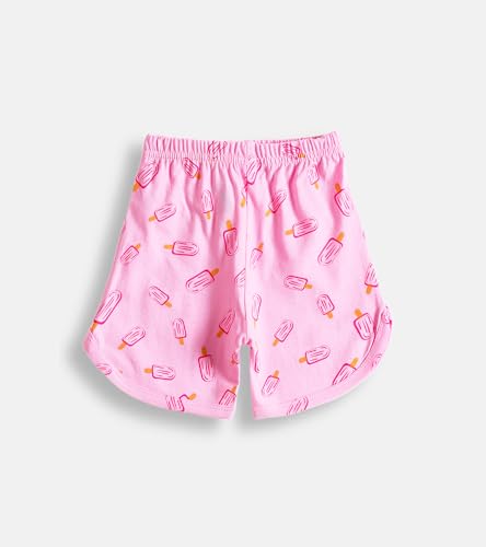 Image of YUV Baby Girls Regular Fit Multicolor Cotton Shorts (Pack of 5) - 0 to 24 Months